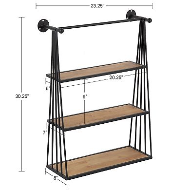 Nevin Wall-Mounted Hanging Shelf