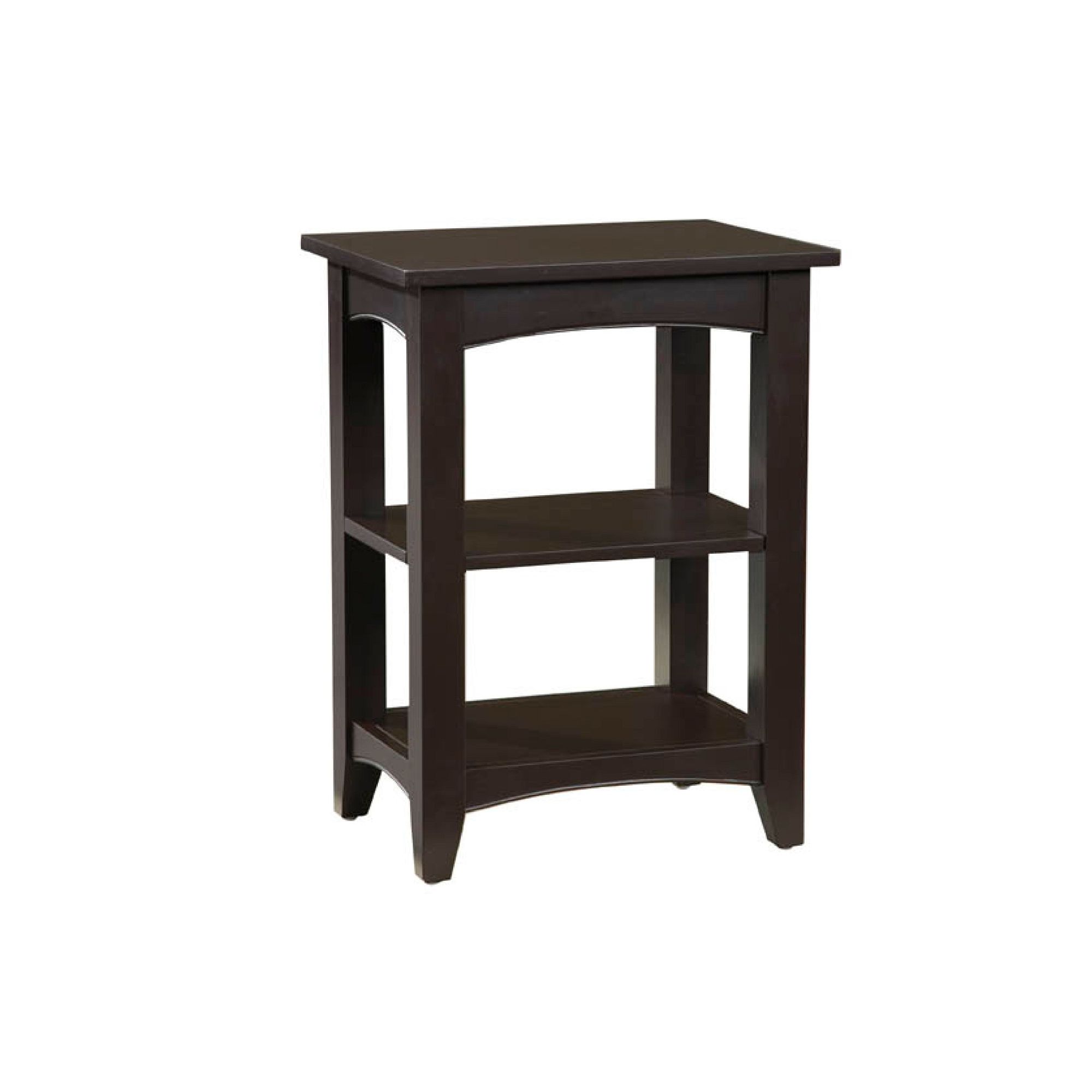 Alaterre 2-Shelf Shaker Cottage End Table, Brown
