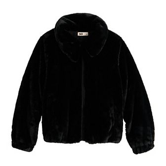 Girls 6-20 SO® Faux Fur Jacket in Regular & Plus Size
