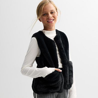 Girls 6-20 SO® Faux Fur Vest in Regular & Plus Size