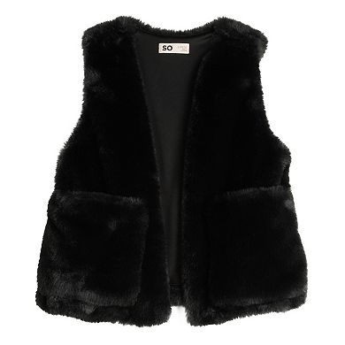 Girls 6-20 SO® Faux Fur Vest in Regular & Plus Size