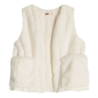 Girls 6-20 SO® Faux Fur Vest in Regular & Plus Size