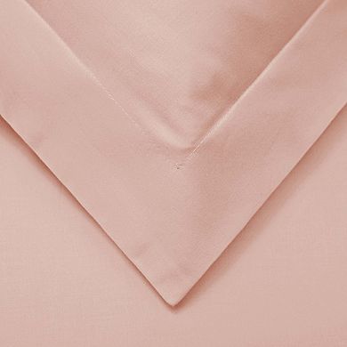 SUPERIOR 3-Piece Solid 1000 Thread Count Cotton Blend Duvet Cover Set with Shams