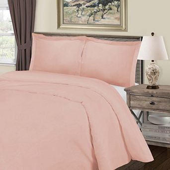 SUPERIOR 3 pc Solid 1000 Thread Count Cotton Blend Duvet Cover Set with Shams