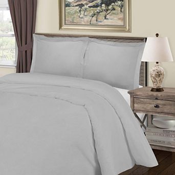 SUPERIOR 3 pc Solid 1000 Thread Count Cotton Blend Duvet Cover Set with Shams