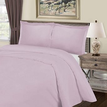 SUPERIOR 3 pc Solid 1000 Thread Count Cotton Blend Duvet Cover Set with Shams