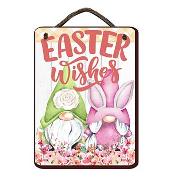 COURTSIDE MARKET Easter Gnomes Sign Wall Decor
