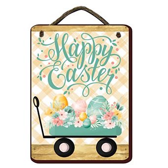COURTSIDE MARKET Easter Wagon Sign Wall Decor