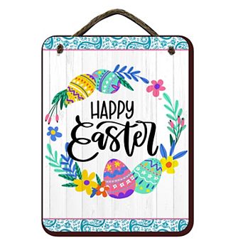COURTSIDE MARKET Happy Easter Sign Wall Decor