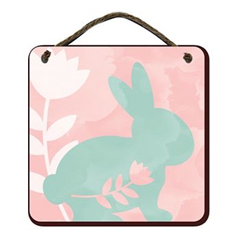 COURTSIDE MARKET Bunny Silhouette Sign Wall Decor