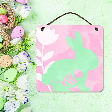 COURTSIDE MARKET Bunny Silhouette Sign Wall Decor