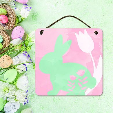 COURTSIDE MARKET Bunny Silhouette III Sign Wall Decor