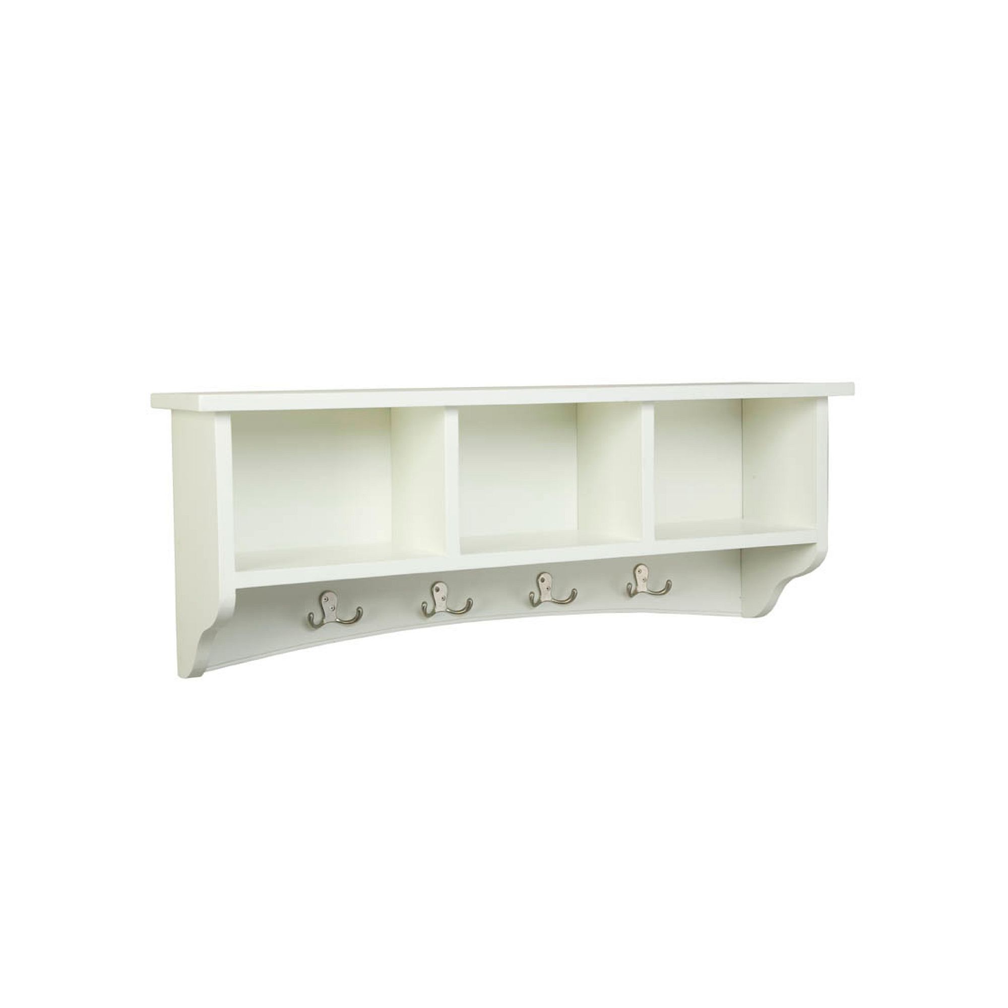 Alaterre Shaker Cottage Wall Shelf, Ivory