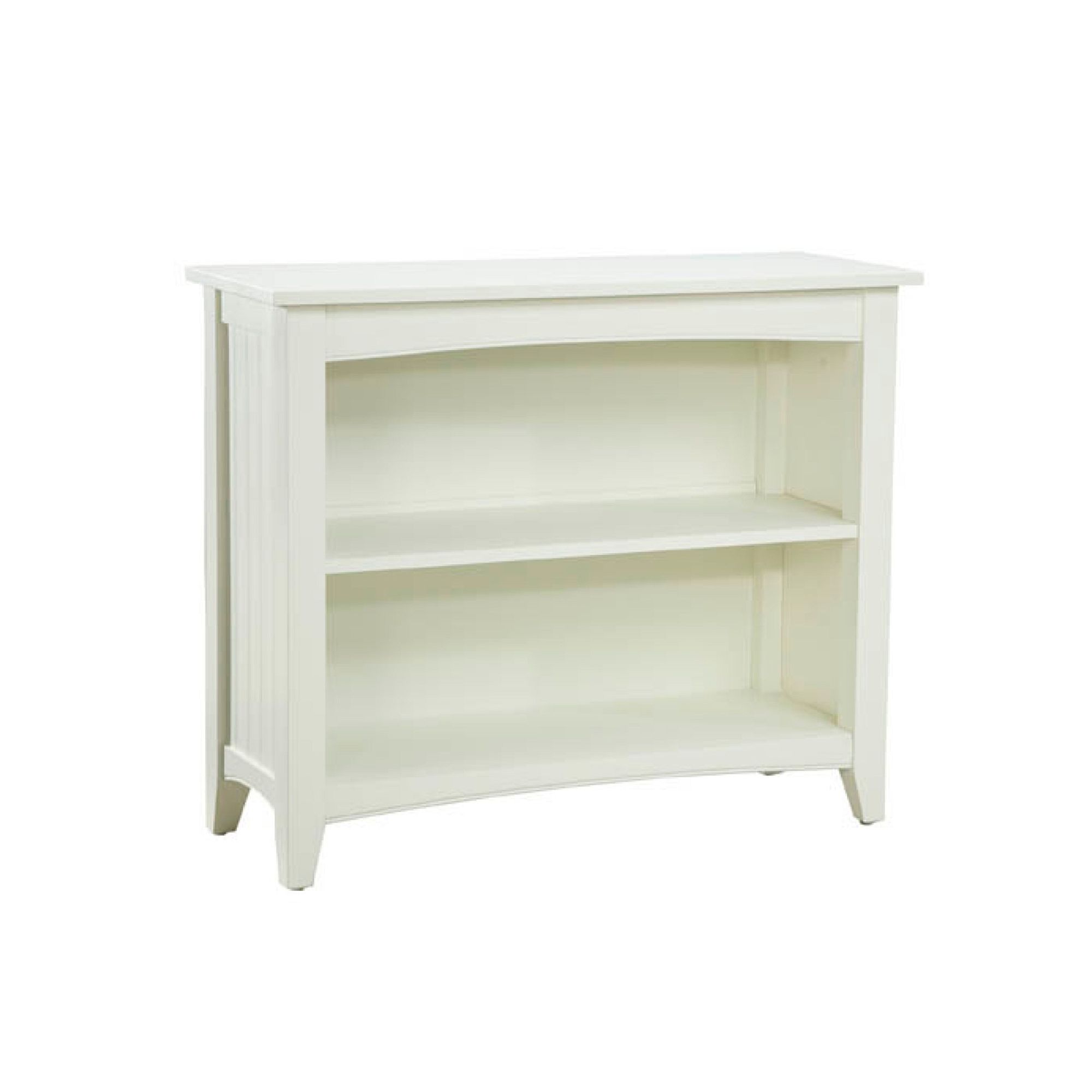 Alaterre Shaker Cottage Short Bookcase, Ivory