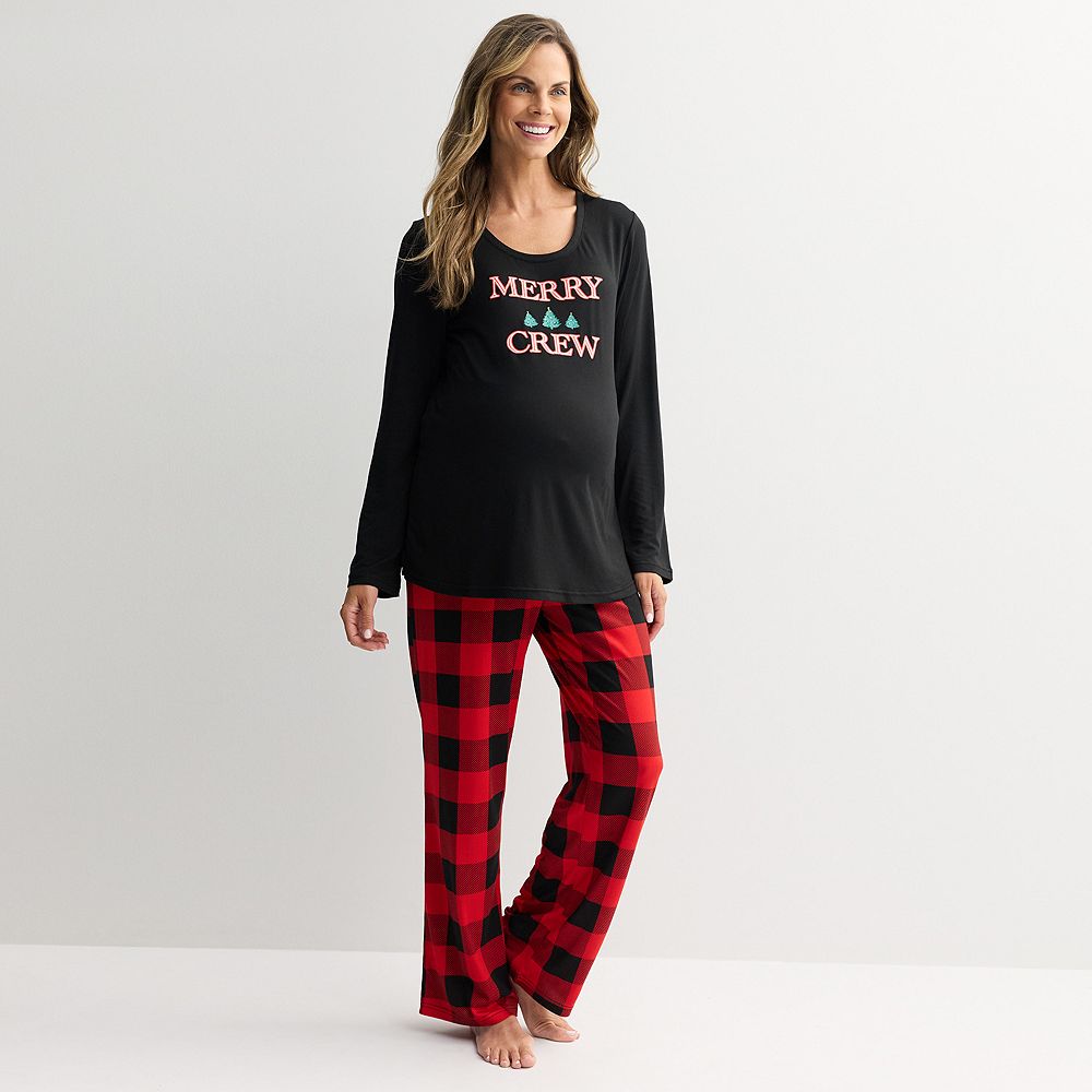 Maternity Jammies For Your Families® Buffalo Check Pajama Top & Pajama ...