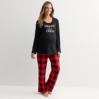 Maternity Jammies For Your Families® Buffalo Check Pajama Top & Pajama Bottoms Set
