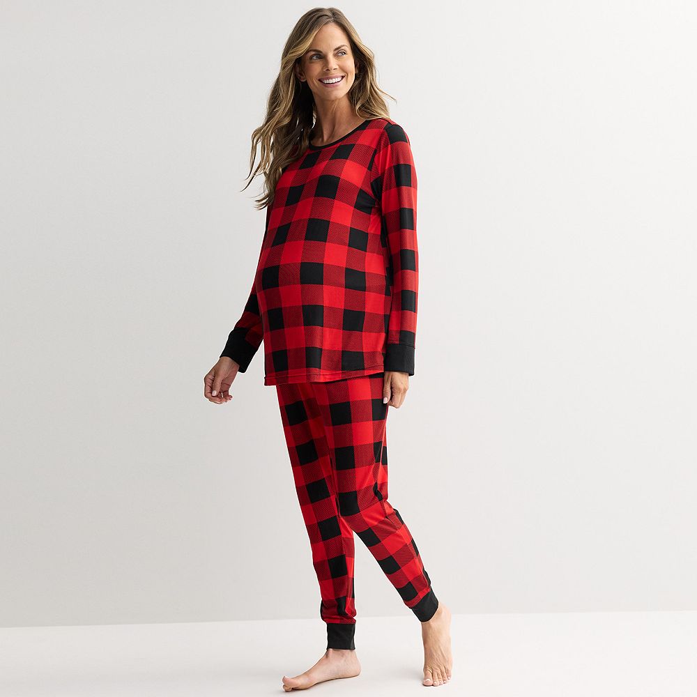 Maternity Jammies For Your Families® Buffalo Check Graphic Pajama Top ...