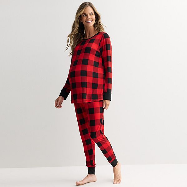 Maternity Jammies For Your Families® Buffalo Check Graphic Pajama Top ...