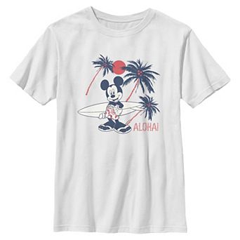 Disney's Mickey Mouse Aloha Tropical Scene Boys 8-20 Graphic Tee