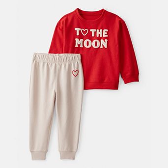 Toddler Boy Carter’s To The Moon 2 pc Sweatshirt & Jogger Set