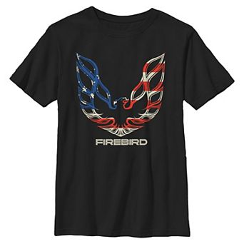 Boys 8-20 Firebird American Flag Logo Graphic Tee
