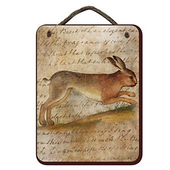 COURTSIDE MARKET Vintage Rabbit Sign Wall Decor