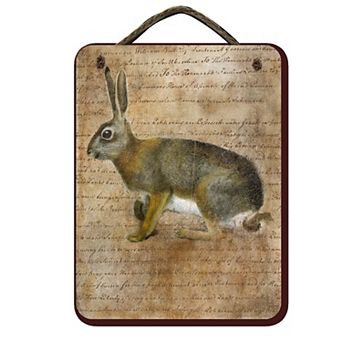 COURTSIDE MARKET Vintage Rabbit II Sign Wall Decor