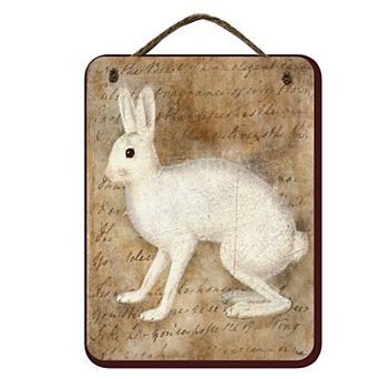 COURTSIDE MARKET Vintage Rabbit Sign Wall Decor