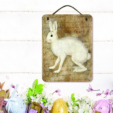 COURTSIDE MARKET Vintage Rabbit Sign Wall Decor