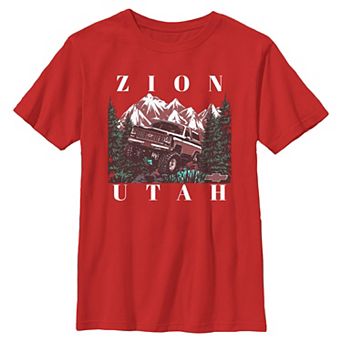 Boys 8-20 Zion Utah Mountain Scene Graphic Tee