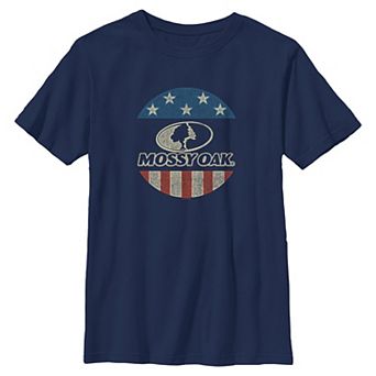 Boys 8-20 Mossy Oak USA Flag Stamp Graphic Tee