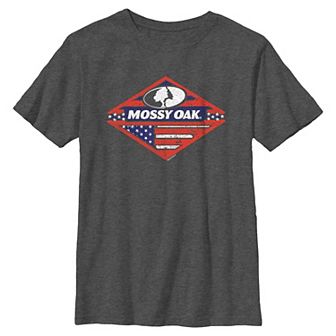 Boys 8-20 Mossy Oak USA Flag Badge Graphic Tee