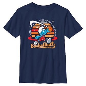Boys 8-20 The Smurfs Basketball Small League Graphic Tee