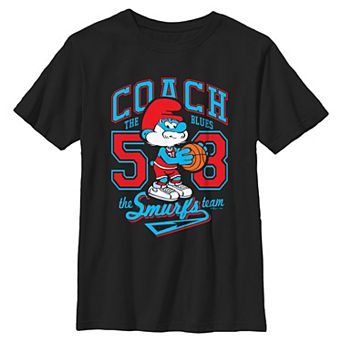 Boys 8-20 The Smurfs Team Basketball Coach 53 Graphic Tee