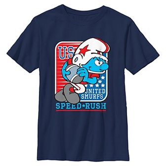 Boys 8-20 The Smurfs US United Smurfs Speed Rush Football Graphic Tee