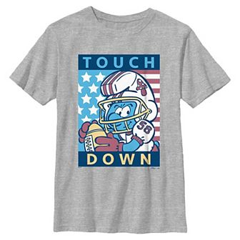 Boys 8-20 The Smurfs Touch Down Americana Football Graphic Tee