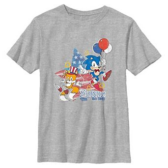 Boys 8-20 Sonic The Hedgehog And Tails Est. 1991 Americana Graphic Tee