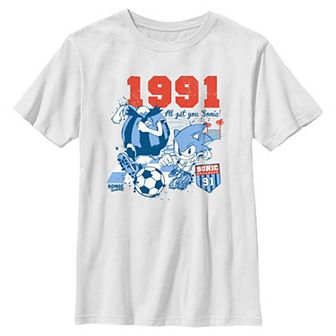 Boys 8-20 Sonic The Hedgehog I'll Get You Americana Graphic Tee