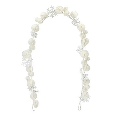 St. Nicholas Square® White Garland with Snowflakes