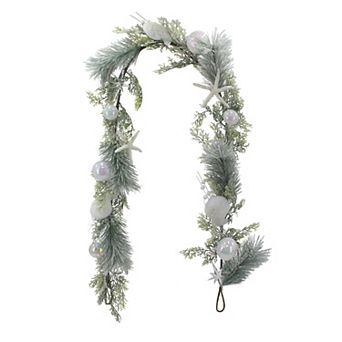 St. Nicholas Square® Artificial Greenery Garland with Seashells and Ornaments