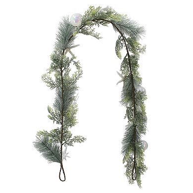 St. Nicholas Square® Artificial Greenery Garland with Seashells and Ornaments