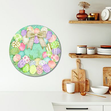 COURTSIDE MARKET Easter Egg Wreath Circular Wall Decor
