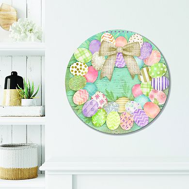 COURTSIDE MARKET Easter Egg Wreath Circular Wall Decor