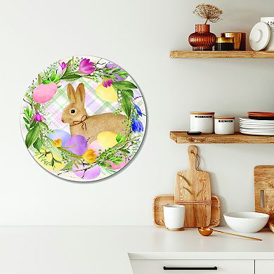 COURTSIDE MARKET Easter Wreath Eggs Circular Wall Decor