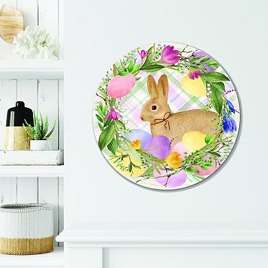 COURTSIDE MARKET Easter Wreath Eggs Circular Wall Decor