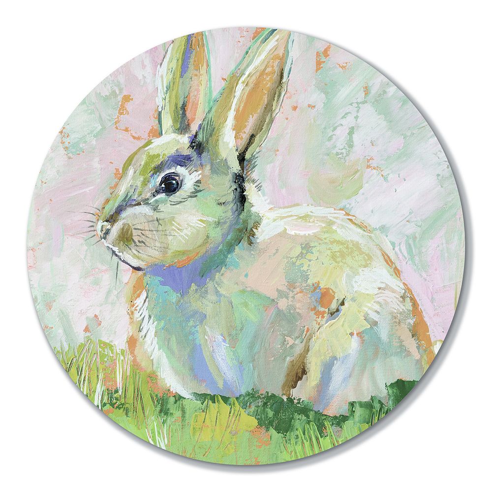 COURTSIDE MARKET 12-in. Circular Rabbit Wall Decor