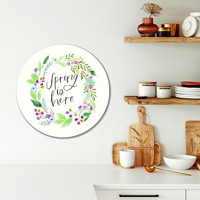 COURTSIDE MARKET Spring Is Here Circular Wall Decor