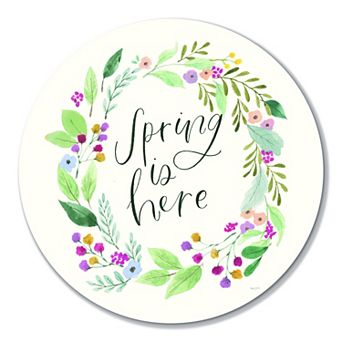 COURTSIDE MARKET Spring Is Here 15 in Circular Wall Decor