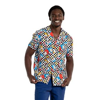 Men's OppoSuits Sonic the Hedgehog, Knuckles & Tails Short Sleeve Button-Down Shirt