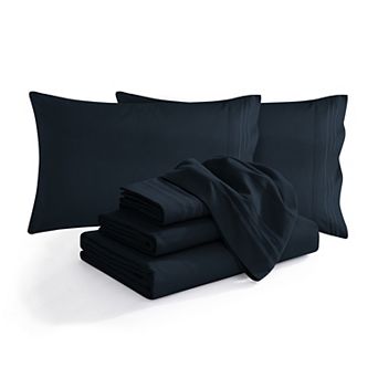 Elegant Comfort Extra deep 18-24 Inch Pocket 3 Line Embroidery, 4 pc Sheet Set.